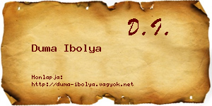 Duma Ibolya névjegykártya