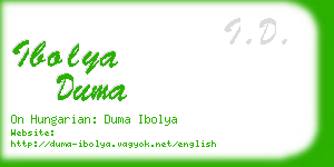 ibolya duma business card